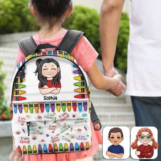 I Am Brave - Personalized Kid Backpack