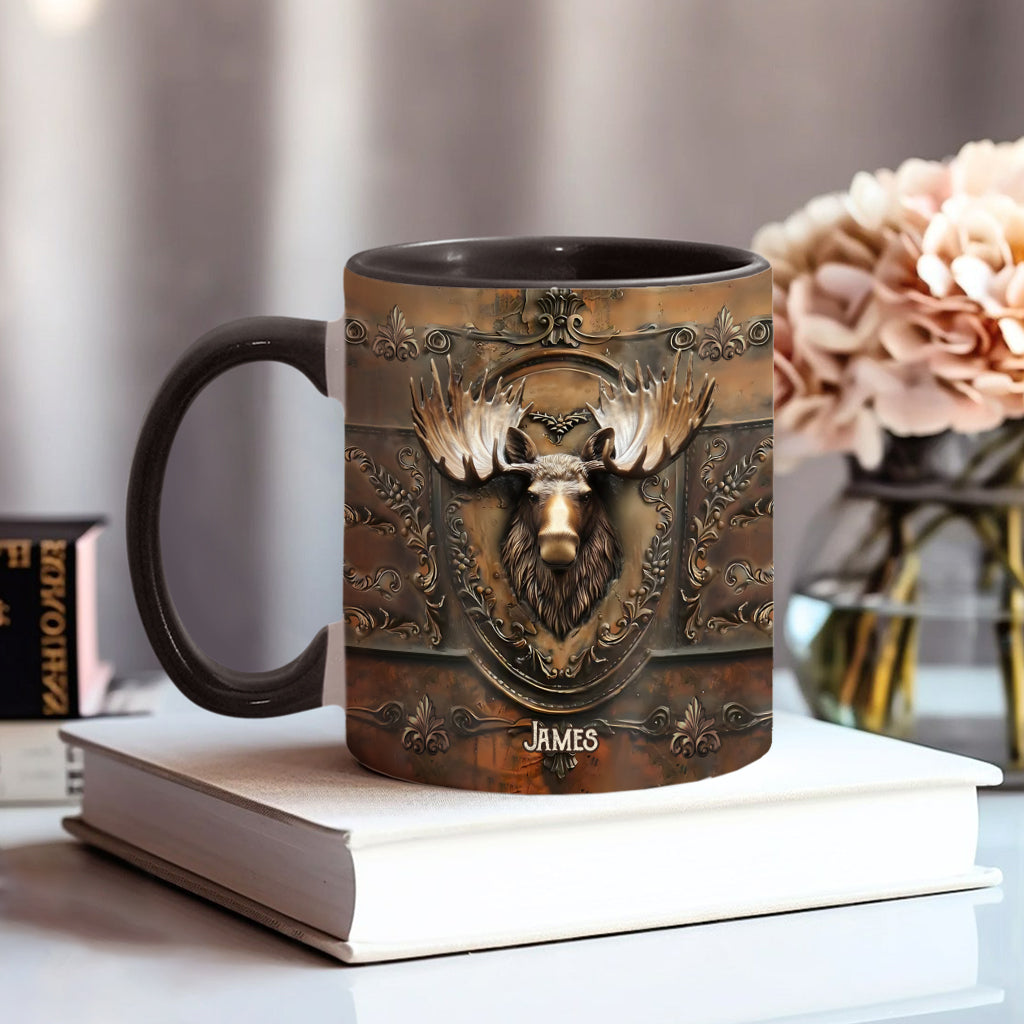 Wunderschöner Elch, Wildtruthahn, Fuchs, Ente – personalisierter Becher mit Jagdmotiv