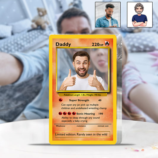 Poke Dad Best Dad Ever - Personalisierte Monster Trainer Acrylplakette in Sonderform