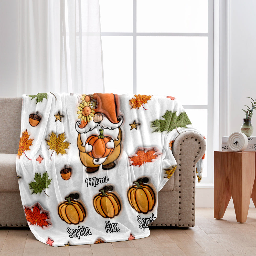Grandma Of Little Pumpkins - Personalized Grandma Blanket