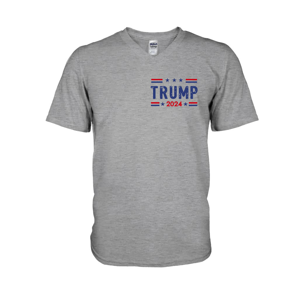 Kugelsicheres T-Shirt, „Niemals aufgeben“-Shirt, „Kämpfe für Amerika“-T-Shirt, Retro-Rallye-Shirt, „Kämpfen, kämpfen, kämpfen“-Shirt