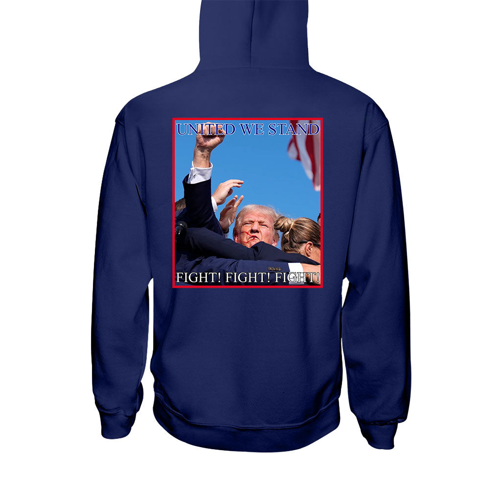 T-shirt « Unis nous sommes forts », T-shirt « Jamais de reddition », T-shirt « Luttons pour l’Amérique », T-shirt « Rassemblement 2024 », T-shirt « Luttons, combattons, combattons »