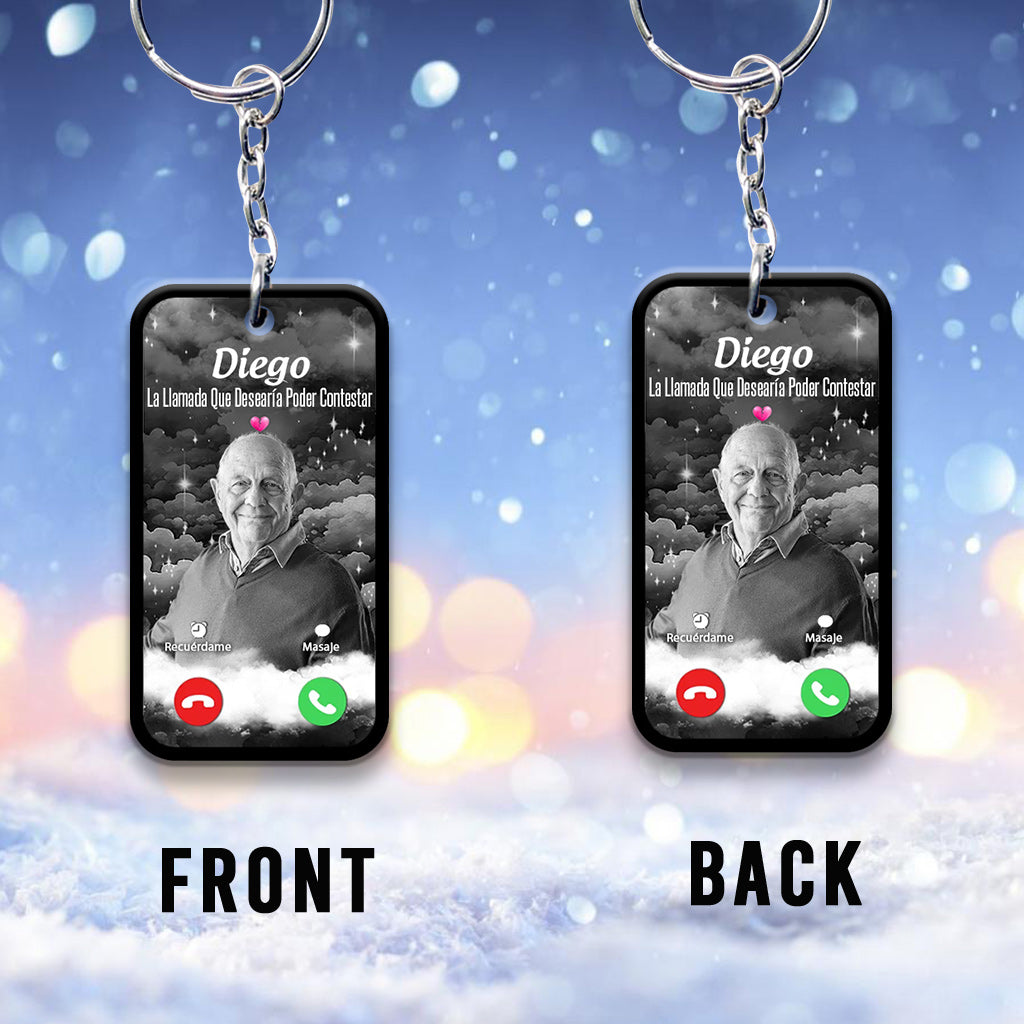 La Llamada Que Desearía Poder Contestar - Personalized Memorial Keychain