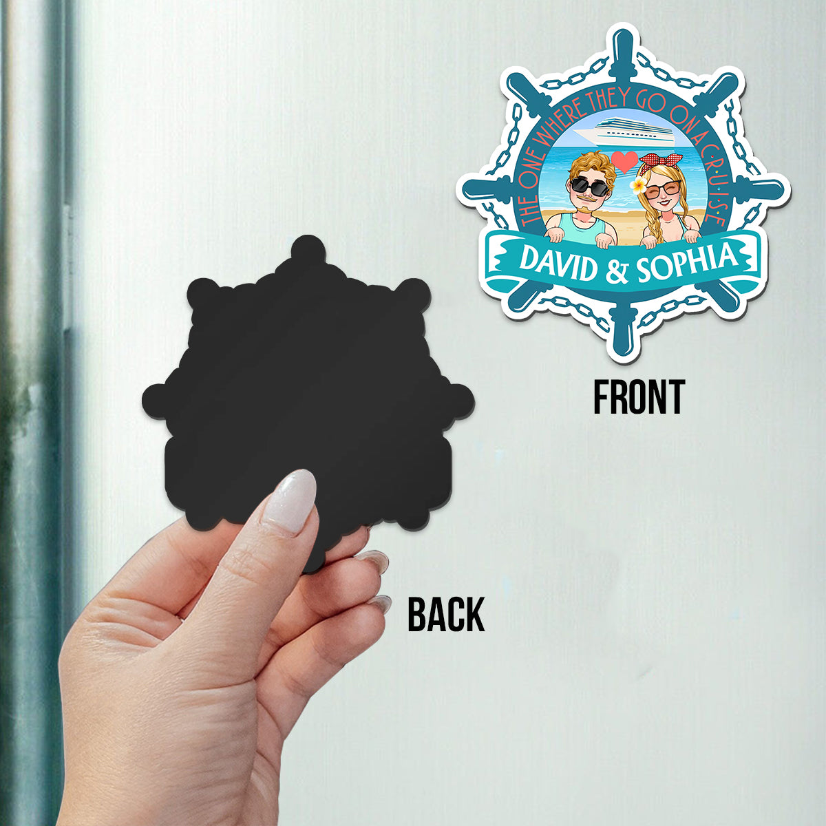 The One Where They Go On A Cruise - Personalized Cruising Magnet