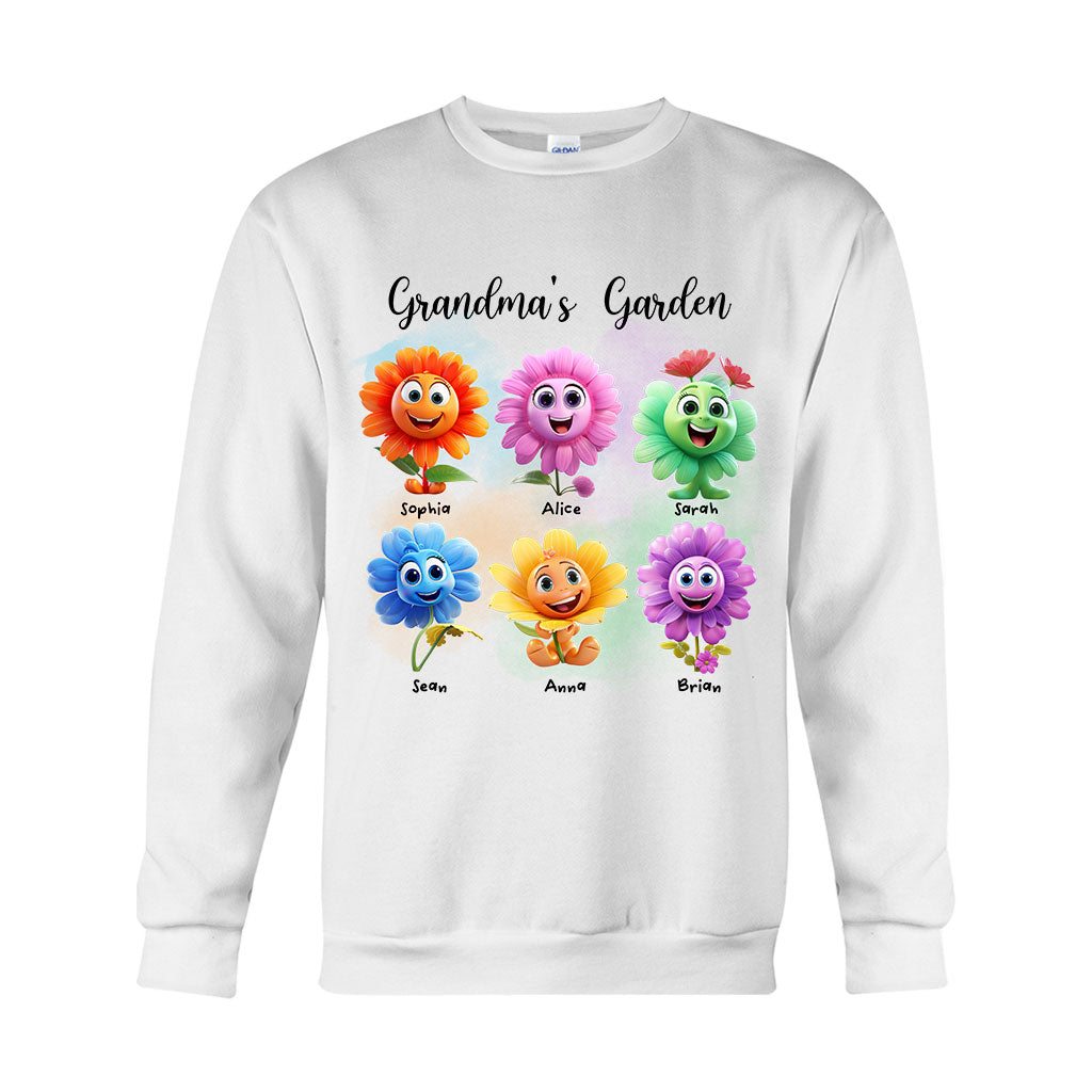 Grandma's Garden - Personalized Grandma T-shirt And Hoodie