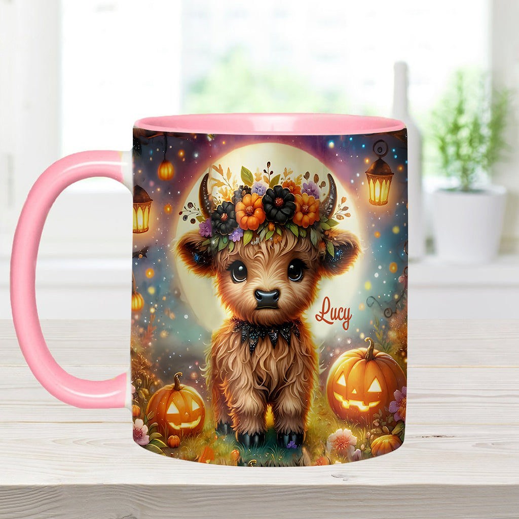 Halloween Highland Cow - Personalized Accent Mug