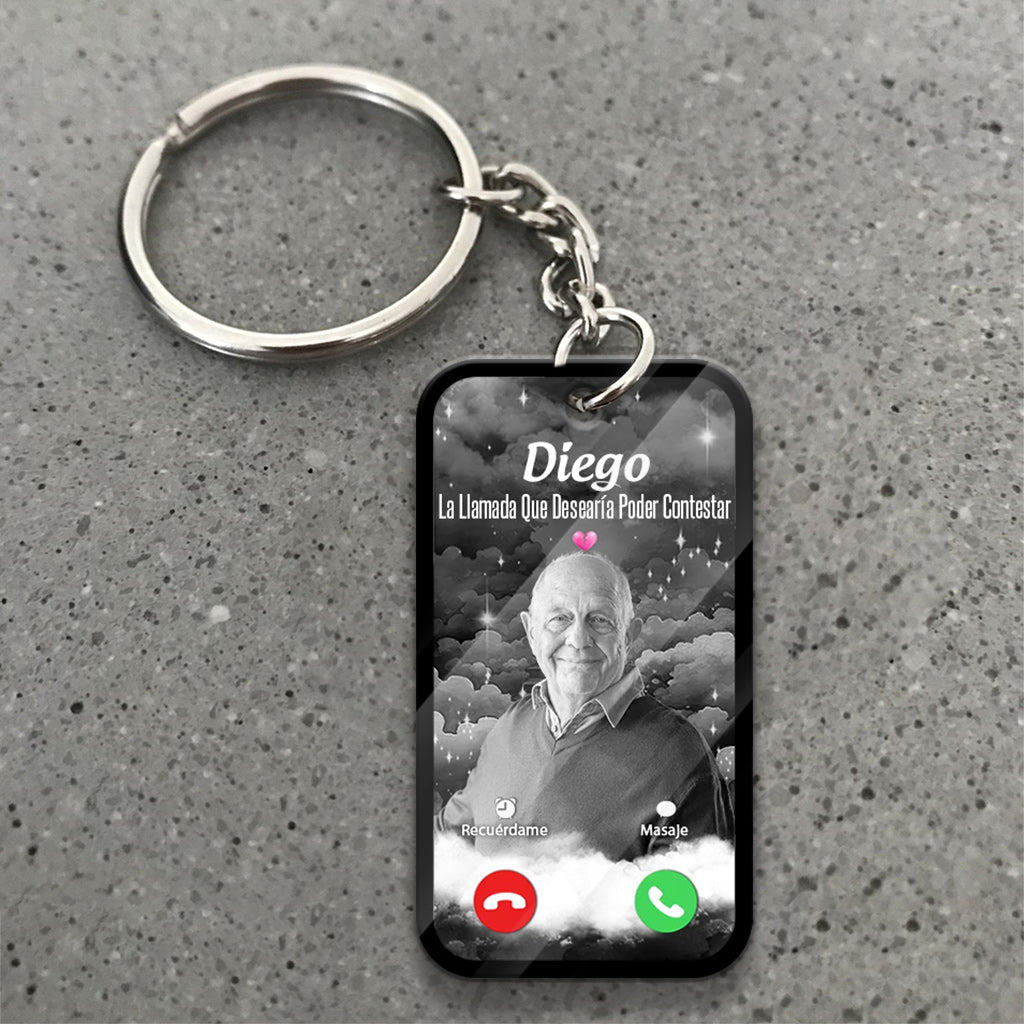 La Llamada Que Desearía Poder Contestar - Personalized Memorial Keychain