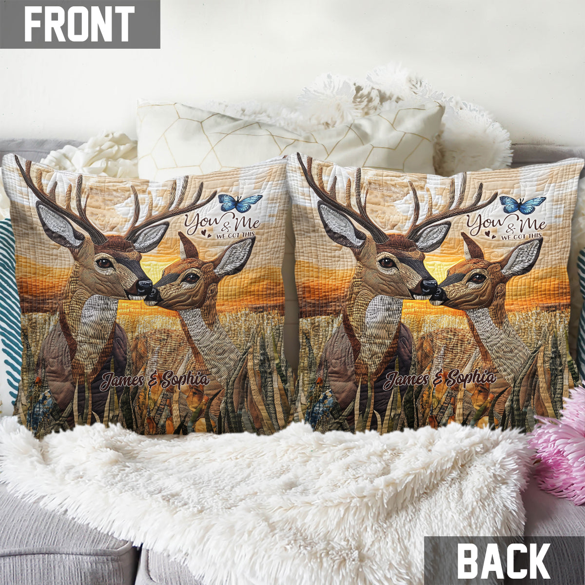 You & Me we got this - Personalized Couple Throw Pillow