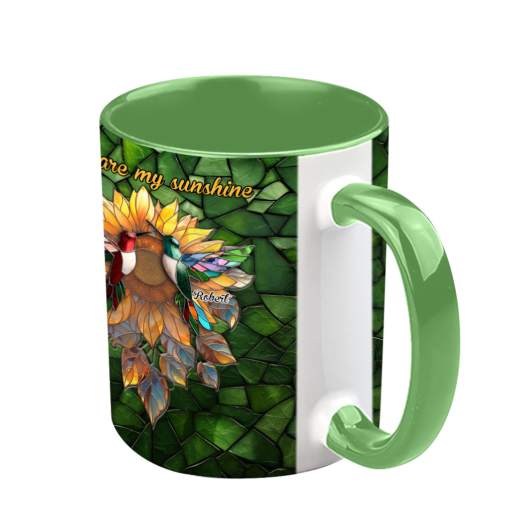 You Are My Sunshine - Personalized Couple Accent Mug