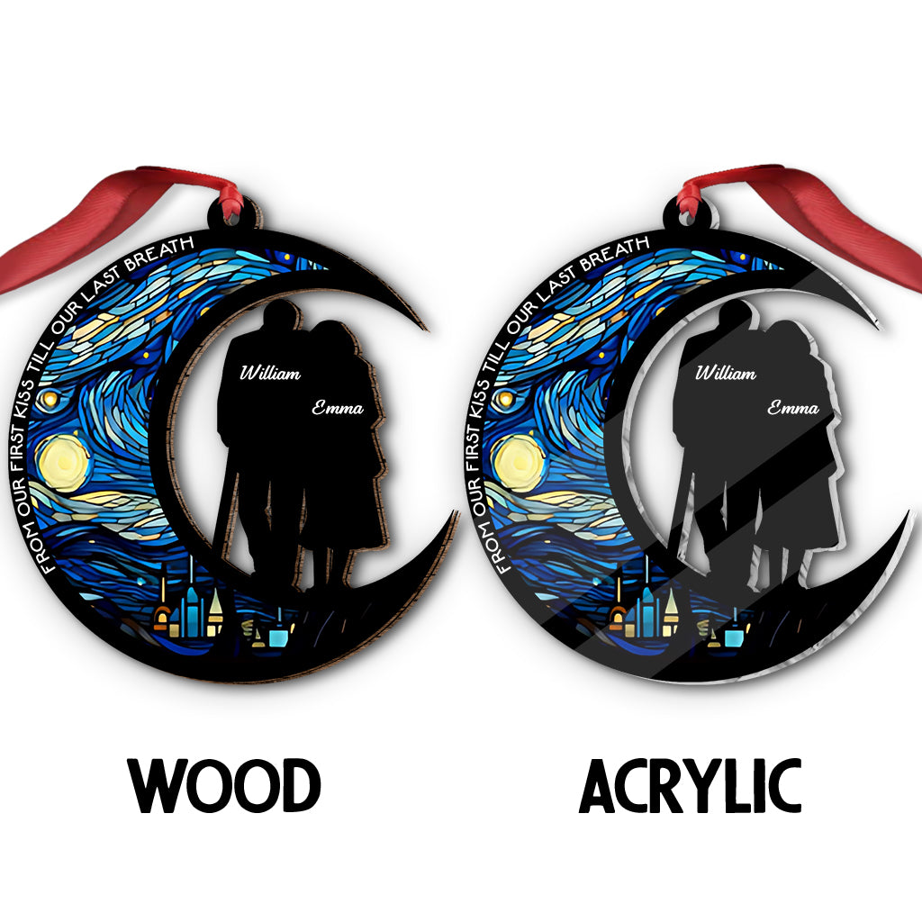 From Our First Kiss Till Our Last Breath - Personalized Couple Ornament