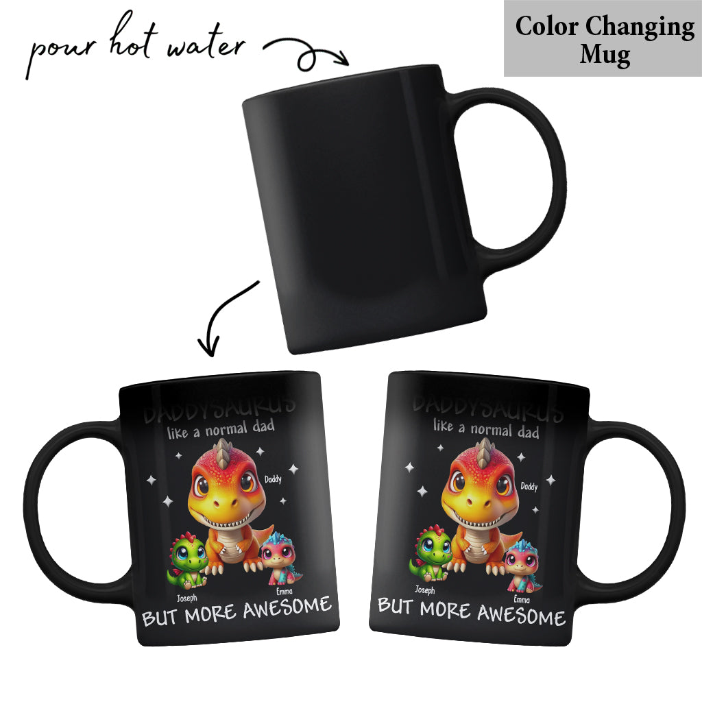 Daddysaurus Grandpasaurus 3D Dinosaurs - Personalized Father Mug