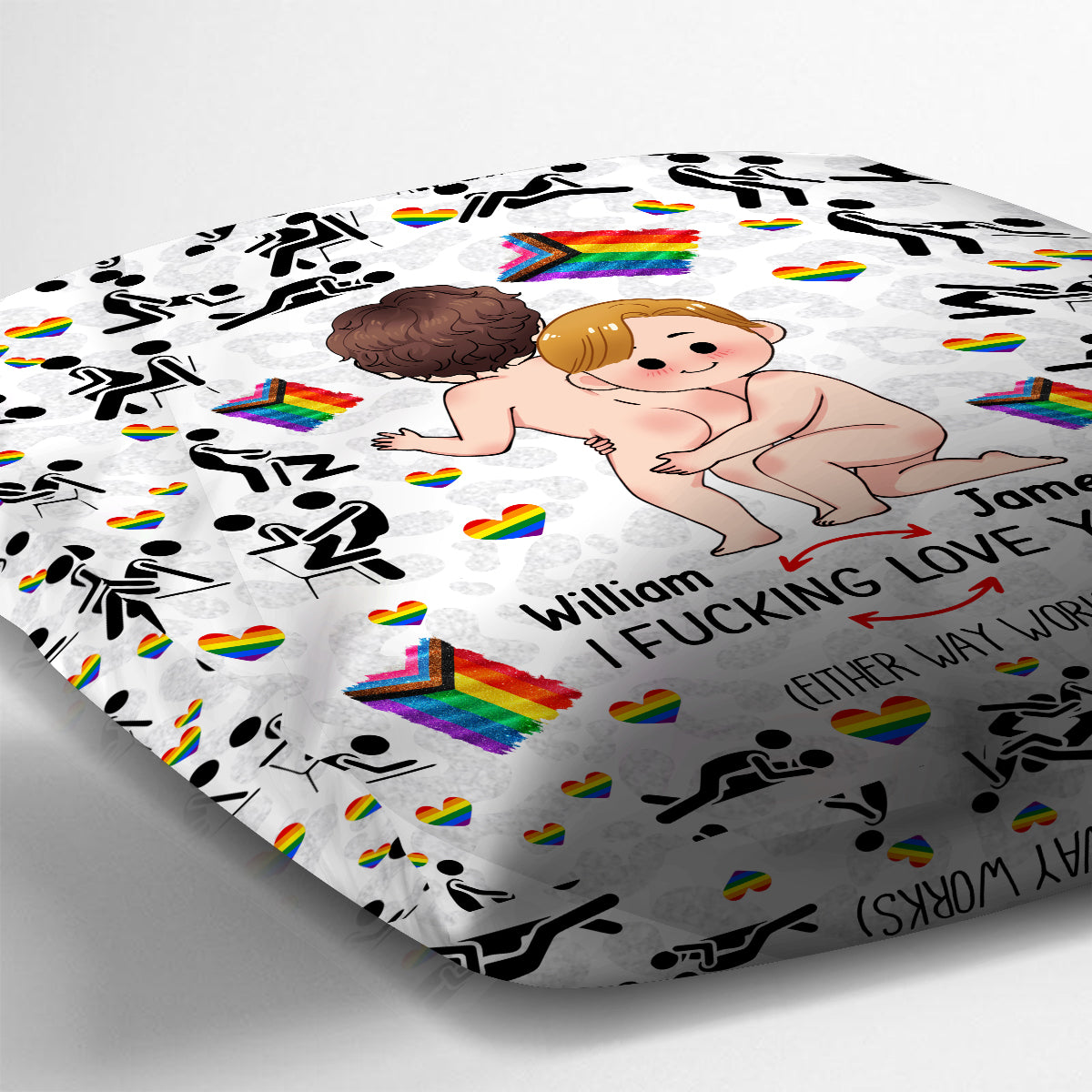 Ich liebe dich – Personalisiertes LGBT-Unterstützungskissen