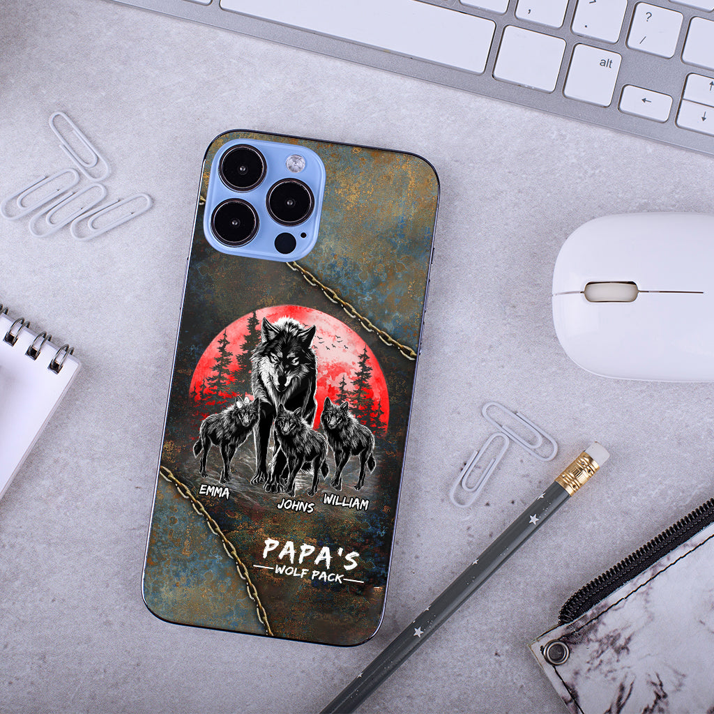 Papa Wolf Pack - Personalized Father Phone Case
