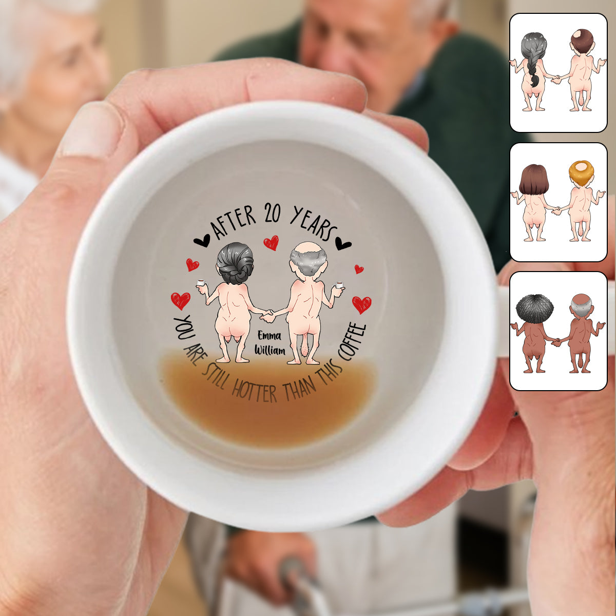 After Years You Still Hotter Than This Coffee - Personalized Couple Hidden Message Mug