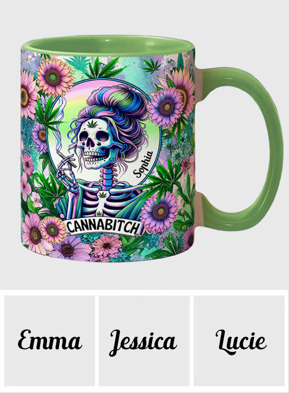Cannabitch – Personalisierter Becher mit Cannabis-Akzent