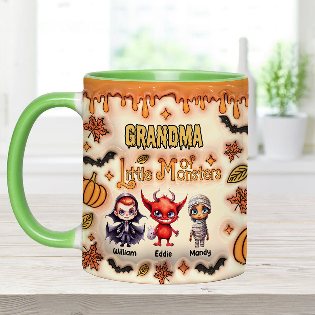 Grandma Of Little Nightmares - Personalized Grandma Accent Mug