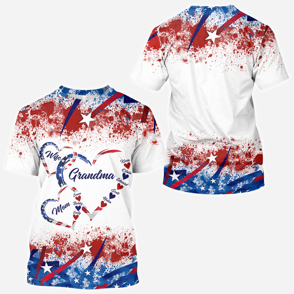 Wife Mom Nana - Personalized Grandma All Over Shirt