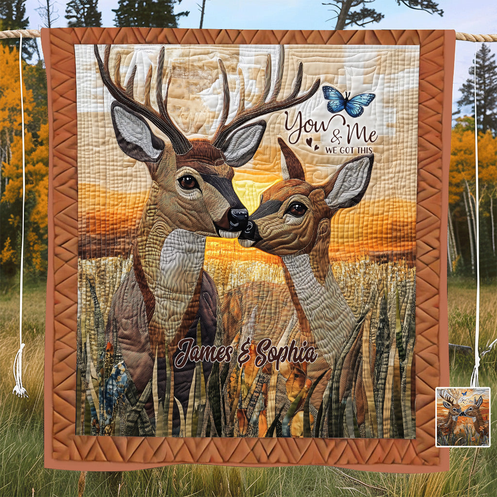 You & Me We Got This - Personalized Couple Quilt