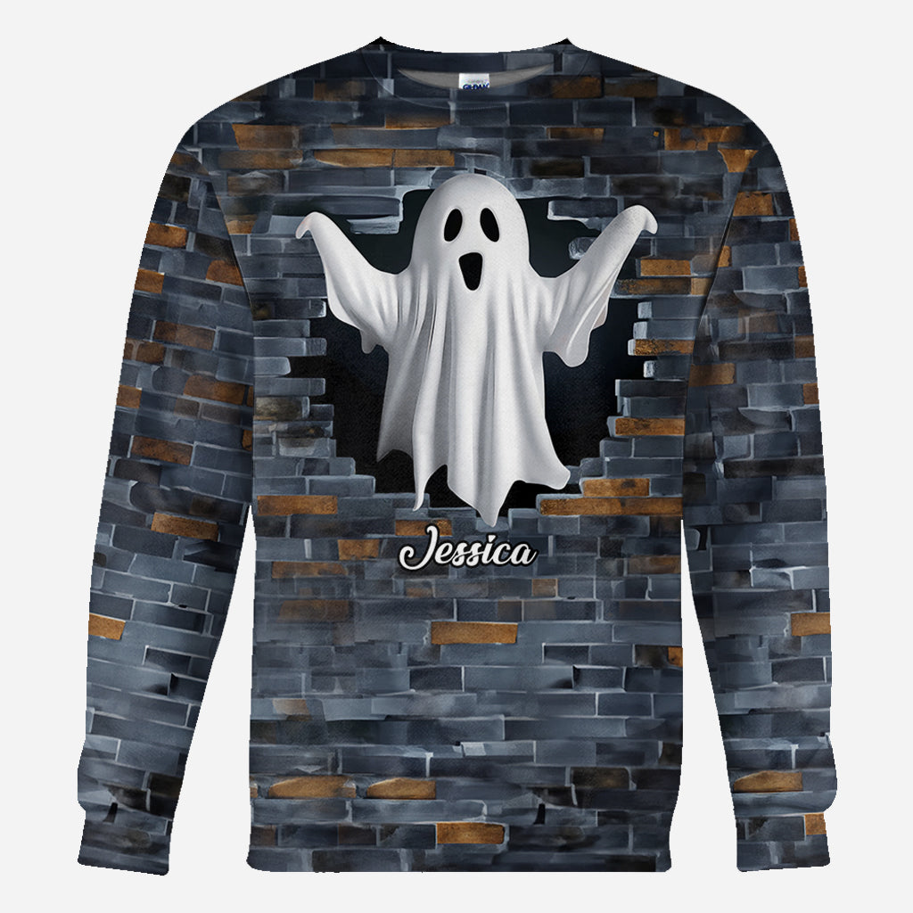 Funny Ghost Couple - Personalized Couple All Over Shirt