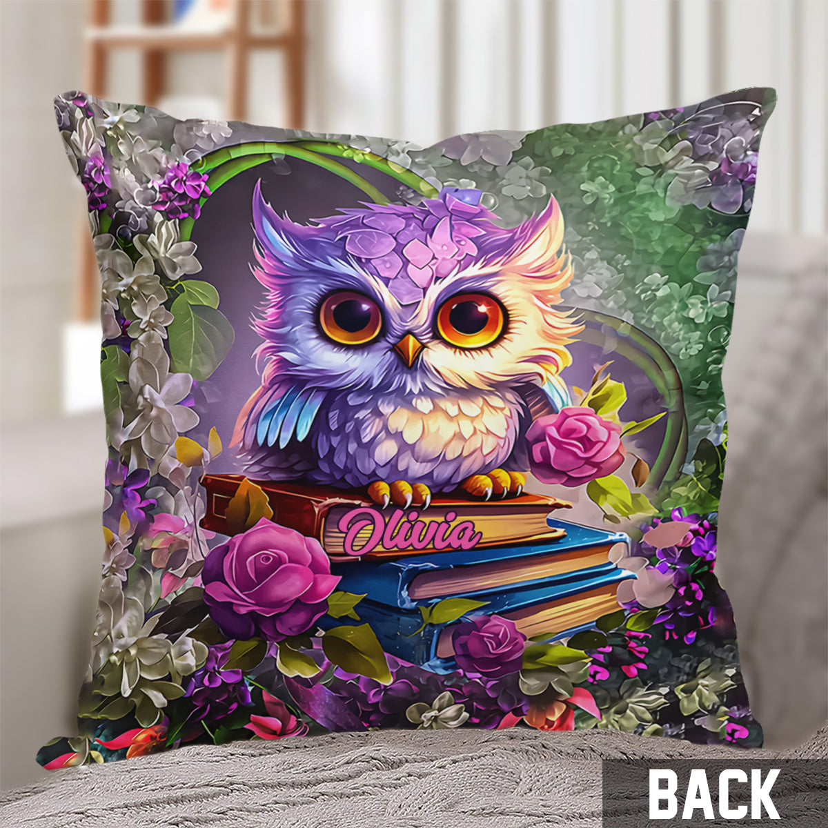 Juste un chapitre de plus - Coussin décoratif personnalisé en forme de livre
