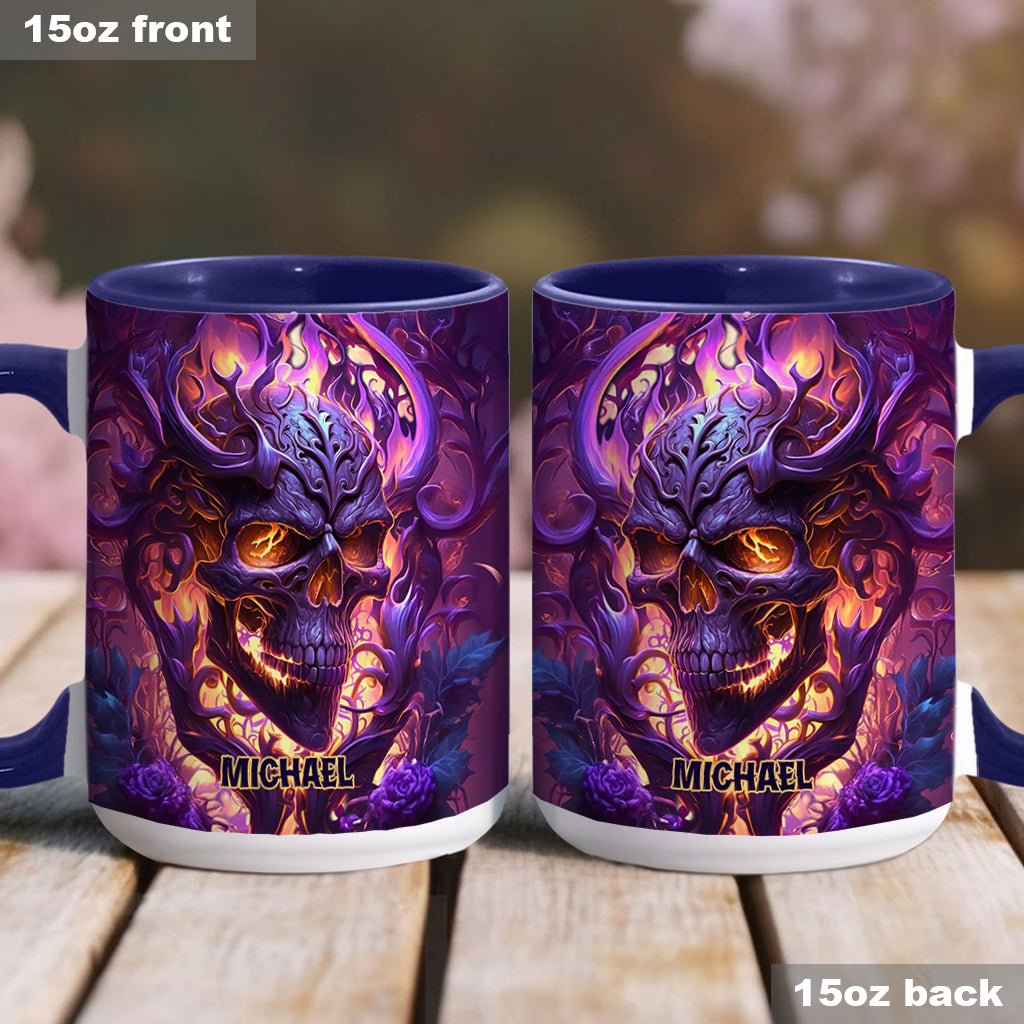 Fire and Fury - Personalized Skull Accent Mug