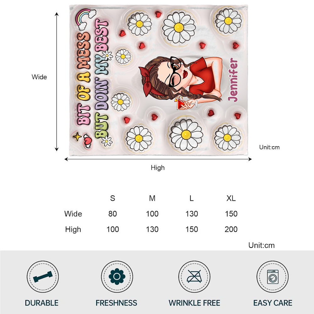 Ich gebe mein Bestes – personalisierte Decke