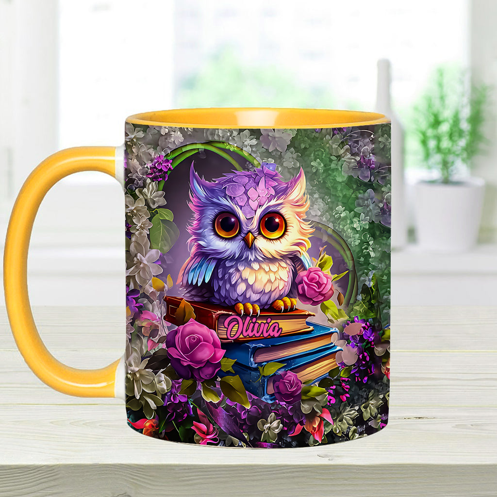 Mug personnalisé « Magnifique hibou pour les amoureux des livres »