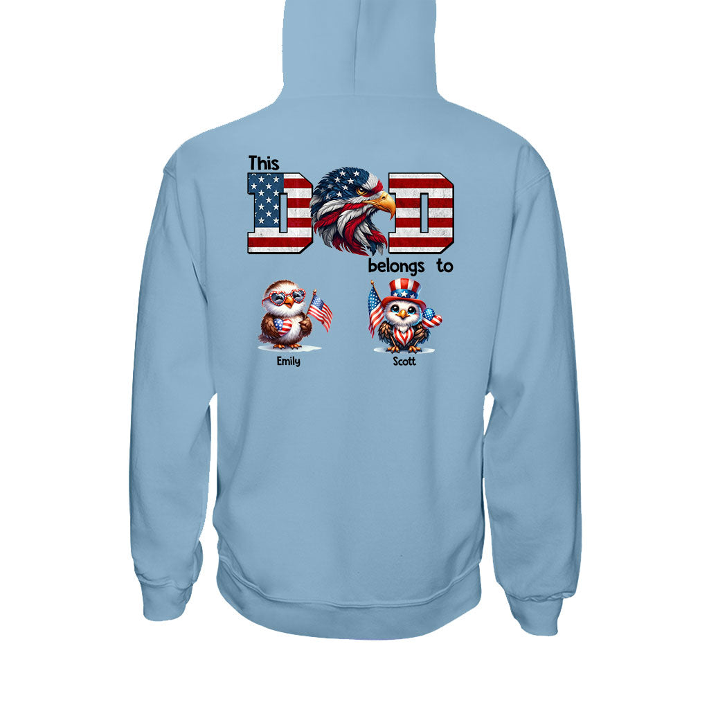 Eagle Dad Papa - Personalized Father T-shirt and Hoodie