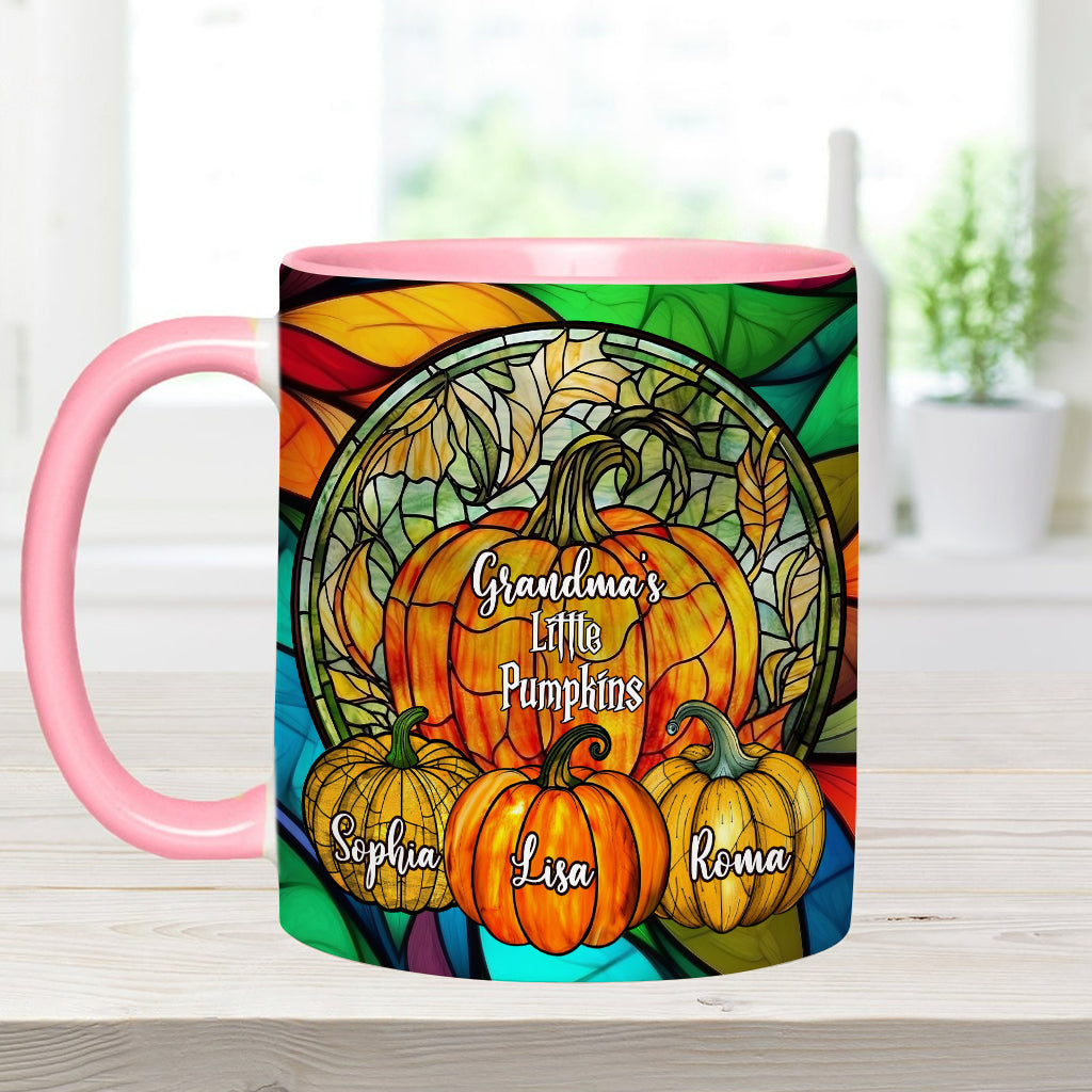 Grandma's Little Pumpkins Any Title - Personalized Grandma Accent Mug