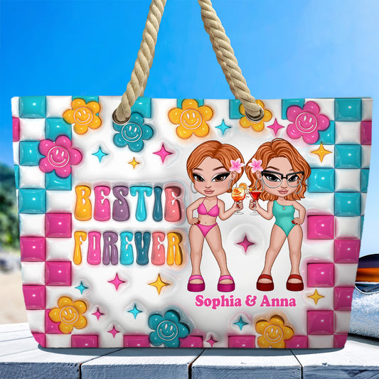 Bestie Forever - Personalized Bestie Beach Bag