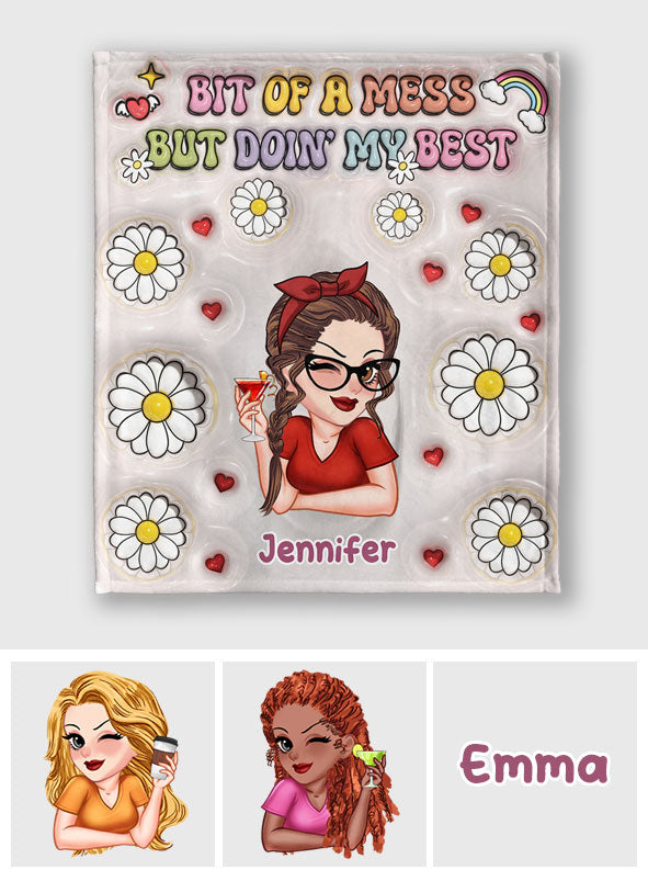 Ich gebe mein Bestes – personalisierte Decke