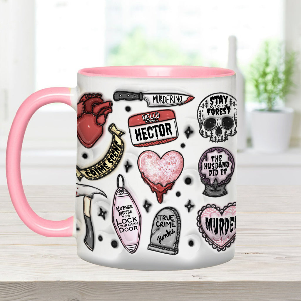 True Crime Junkie - Personalized Accent Mug