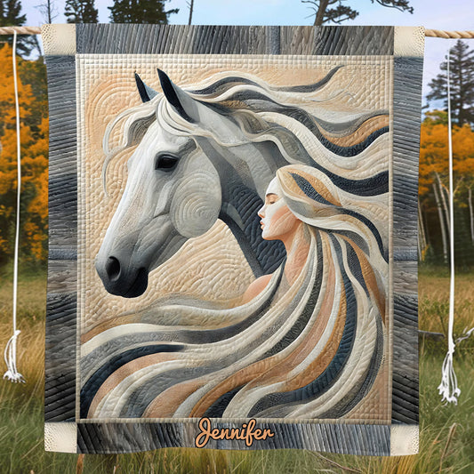 Just A Girl Who Loves Horses - Personalized Horse Blanket