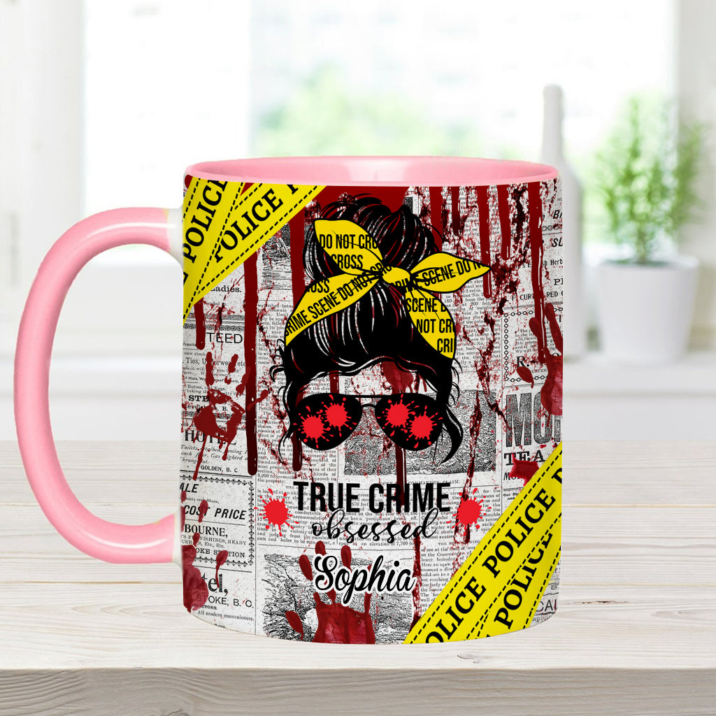True Crime Obessed - Personalized Accent Mug