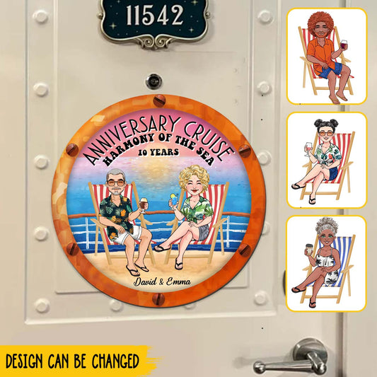 Anniversary Cruise Door Decorations - Personalized Cruising Magnet
