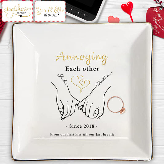 Together Forever - Personalized Couple Jewelry Dish