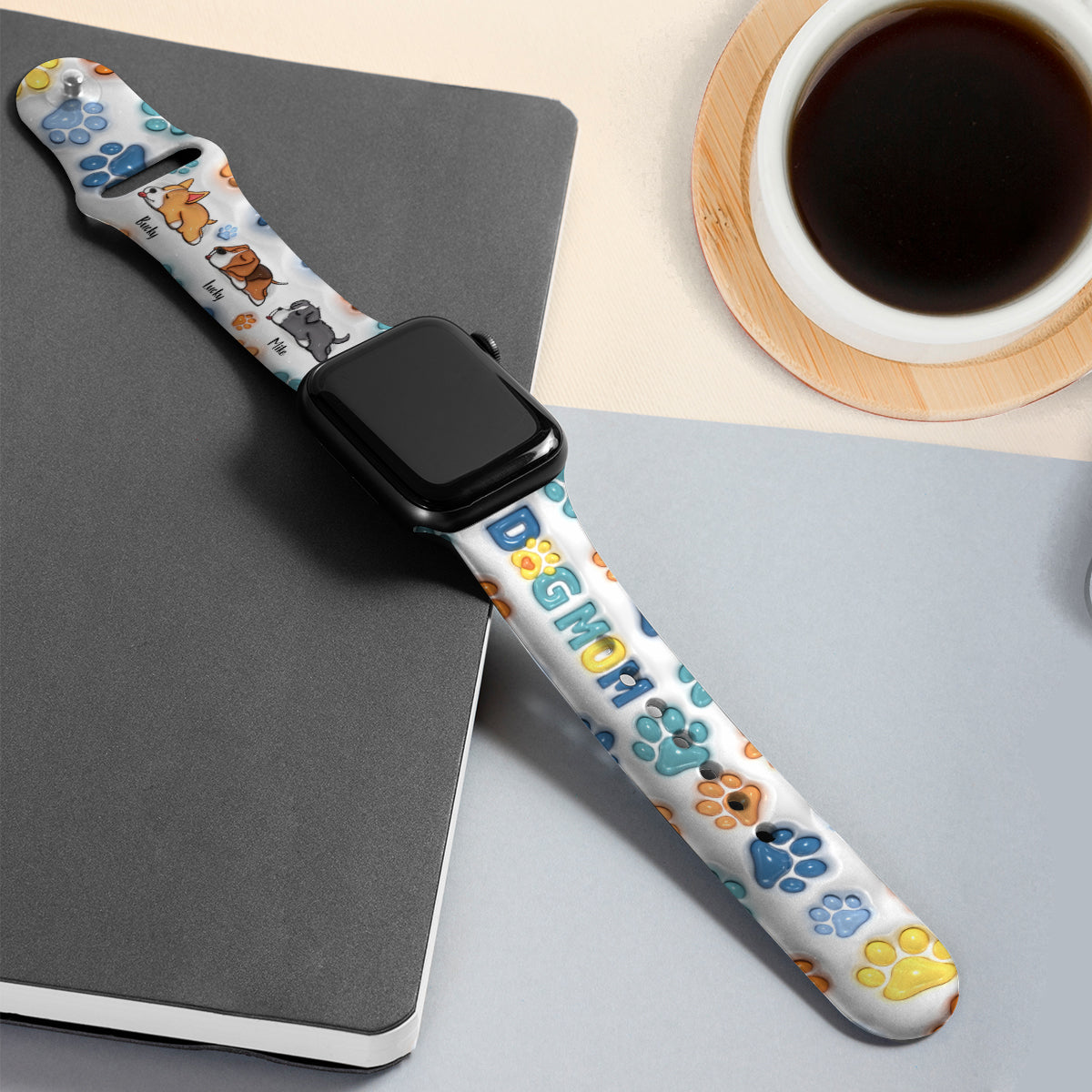 Der beste Hunde-Papa/die beste Hunde-Mama aller Zeiten – personalisiertes Apple Watch-Armband für Hunde
