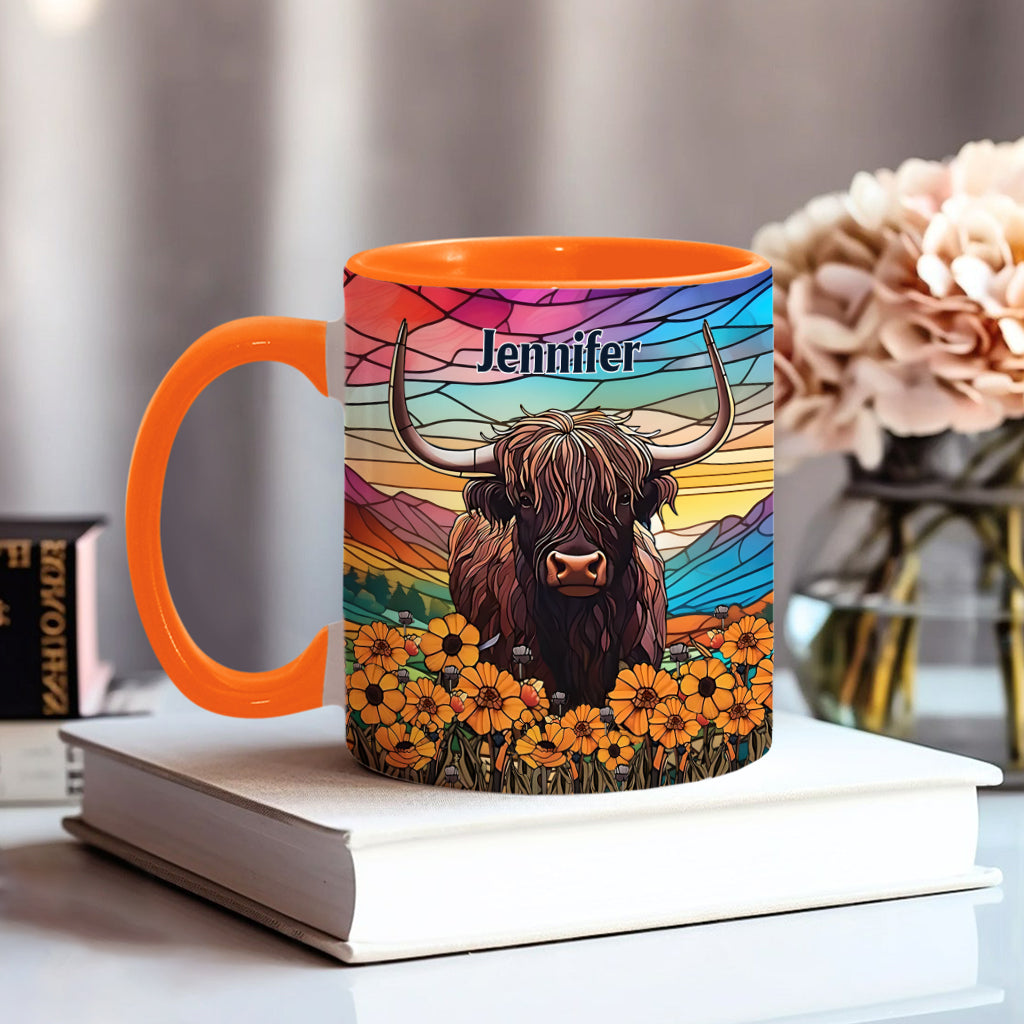 Liebe Hochlandrinder - Personalisierte Tasse
