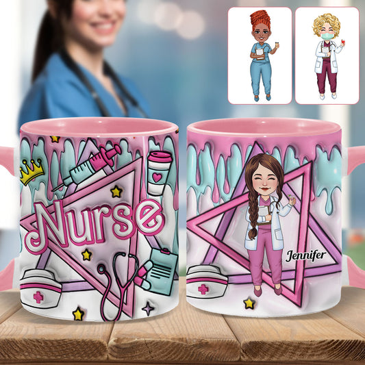 Proud Nurse - Personalized Nurse Accent Mug