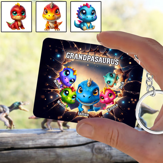 Grandpasaurus - Porte-clés personnalisé pour grand-père