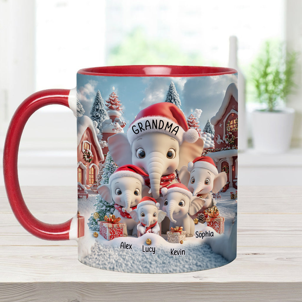 Beliebiger Titel: Niedlicher Elefant – Personalisierte Tasse mit Oma-Akzent
