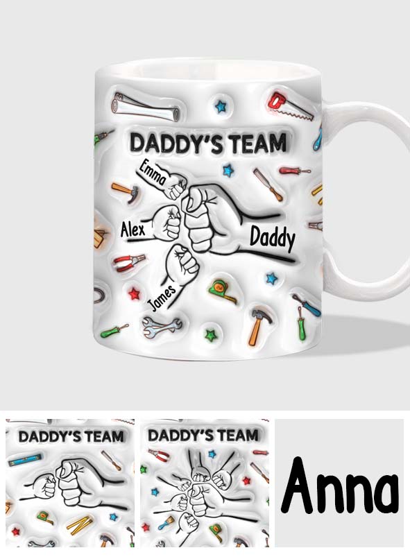 Daddy's Team - Personalized Father Mug