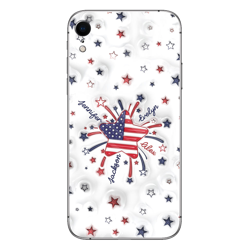 Grandma's Little Star 4th Of July - Personalized Grandma Phone Case