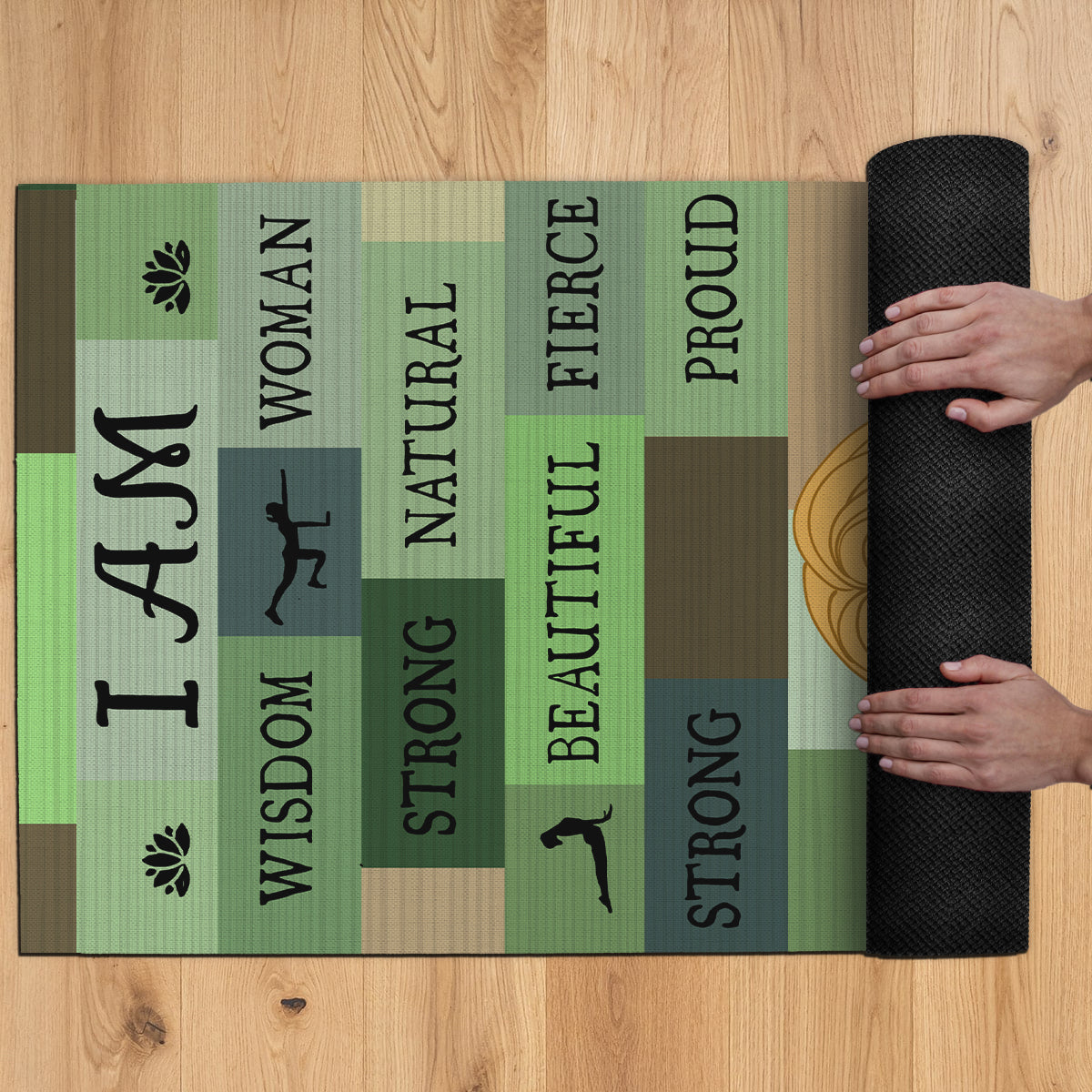 Yoga Girl I Am Bold Green - Personalisierte Yogamatte