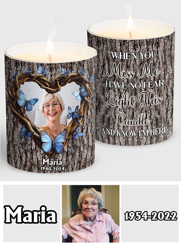 Light This Candle - Personalized Memorial Candle With Wooden Lid