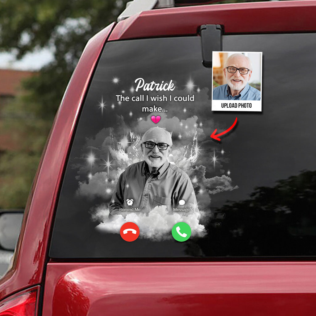 The Call I Wish I Could Make - Personalized Memorial Decal Full