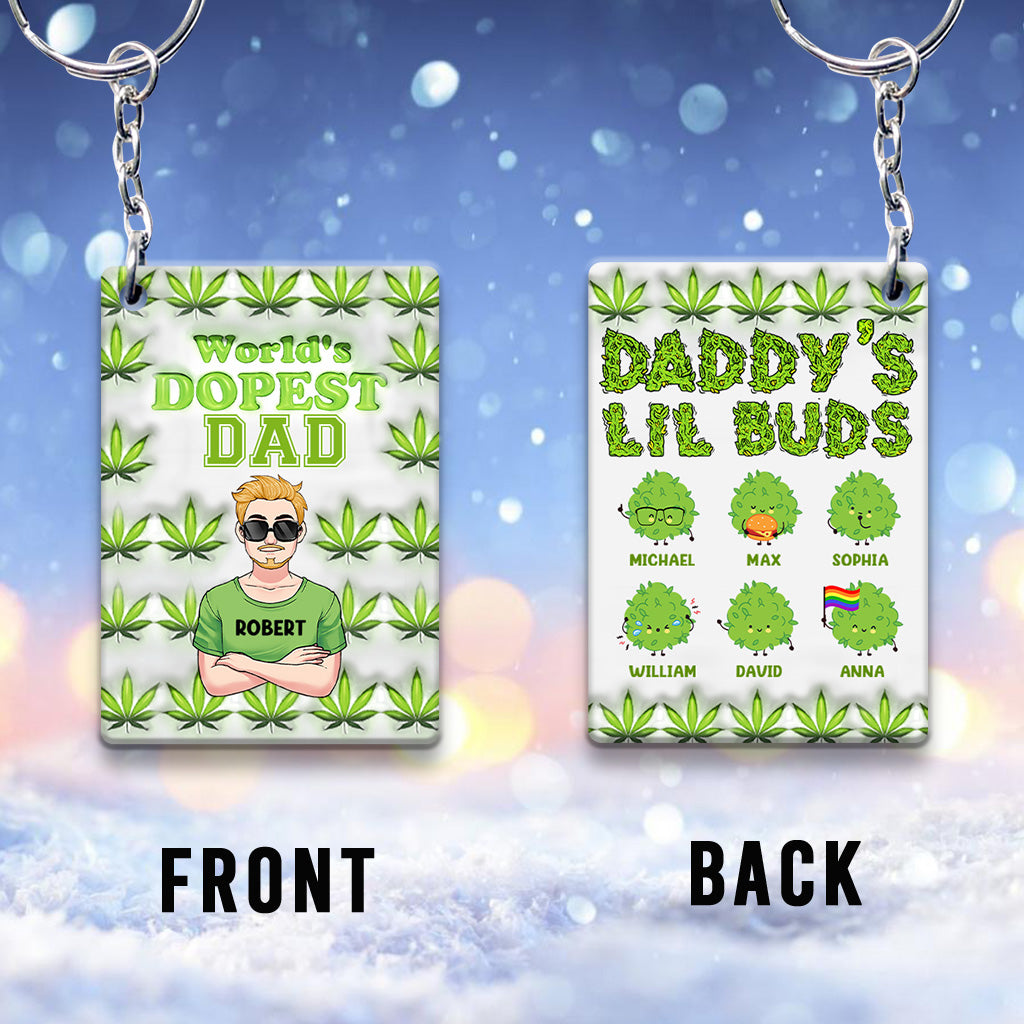 Dopest Dad Ever - Personalized Father Keychain