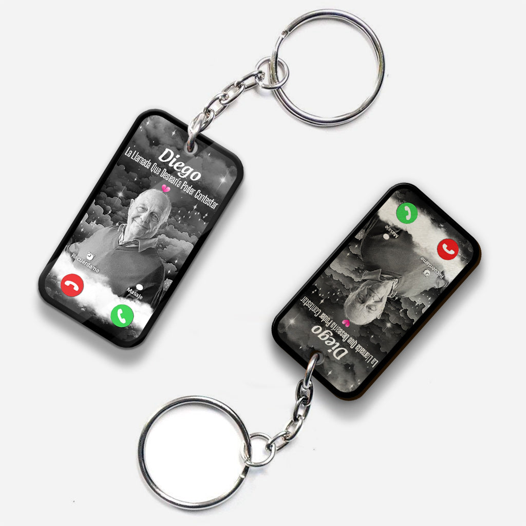 La Llamada Que Desearía Poder Contestar - Personalized Memorial Keychain