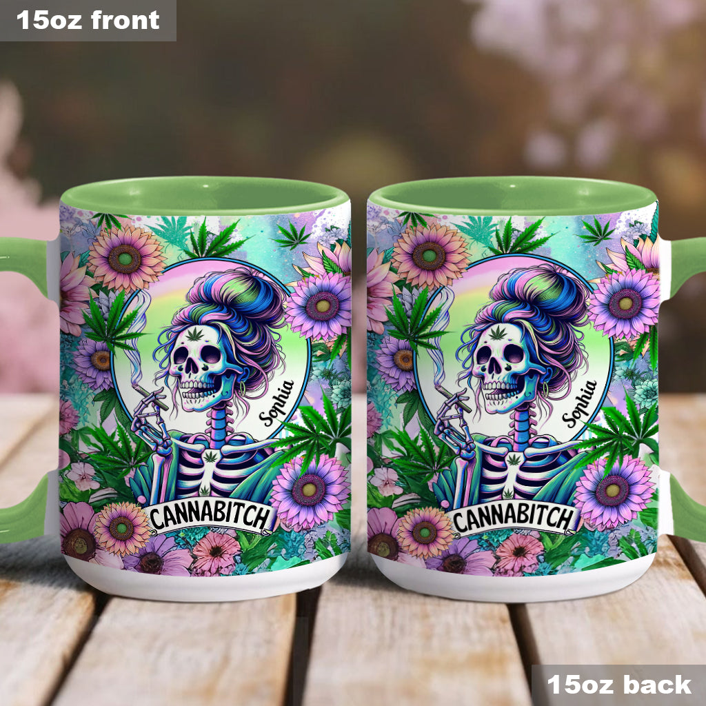 Cannabitch – Personalisierter Becher mit Cannabis-Akzent