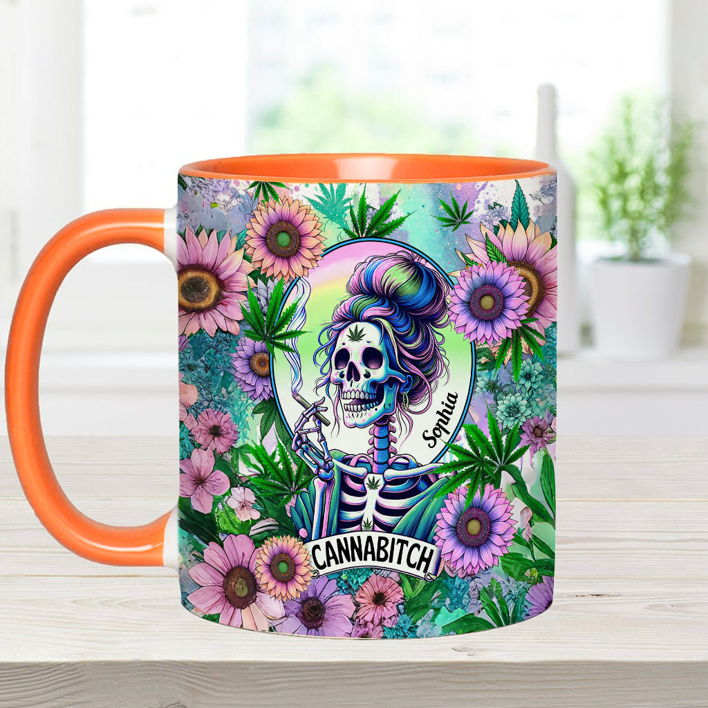 Cannabitch – Personalisierter Becher mit Cannabis-Akzent